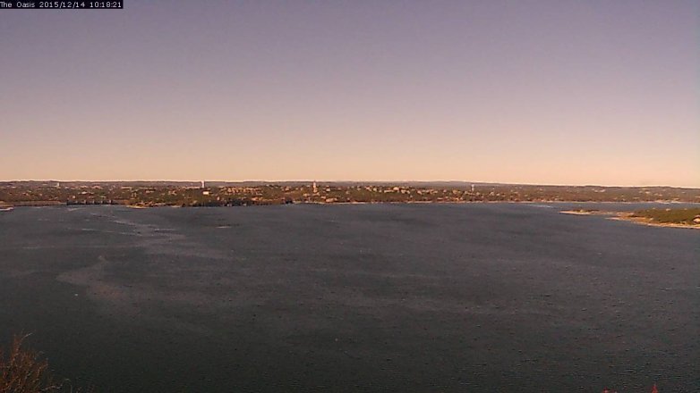 Lake Travis webcam, December 14, 2015 9:25 AM CT