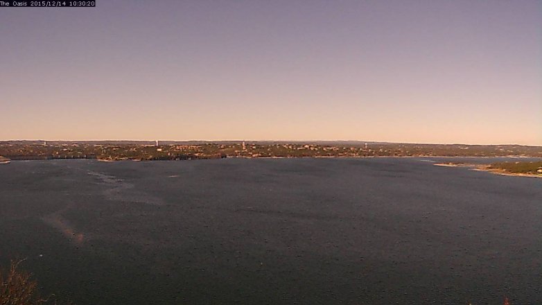 Lake Travis webcam, December 14, 2015 9:35 AM CT