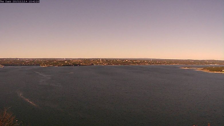 Lake Travis webcam, December 14, 2015 9:50 AM CT