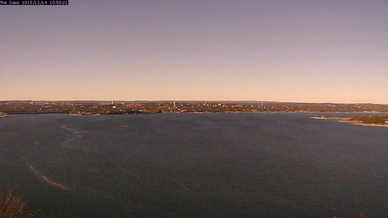 Lake Travis webcam, December 14, 2015 9:55 AM CT