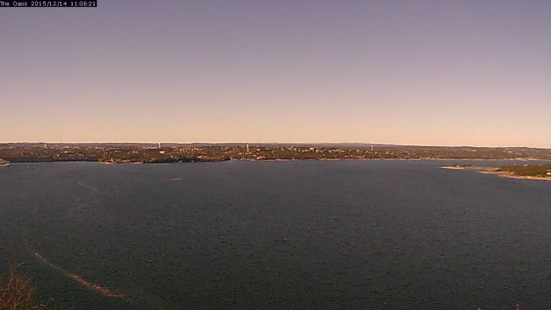 Lake Travis webcam, December 14, 2015 10:15 AM CT