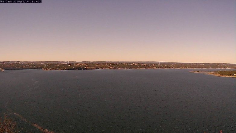 Lake Travis webcam, December 14, 2015 10:20 AM CT
