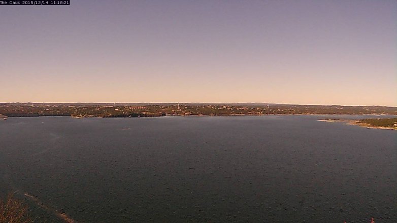 Lake Travis webcam, December 14, 2015 10:25 AM CT