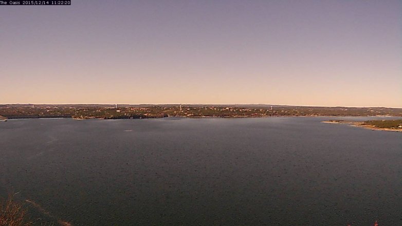 Lake Travis webcam, December 14, 2015 10:30 AM CT