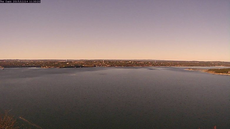 Lake Travis webcam, December 14, 2015 10:35 AM CT