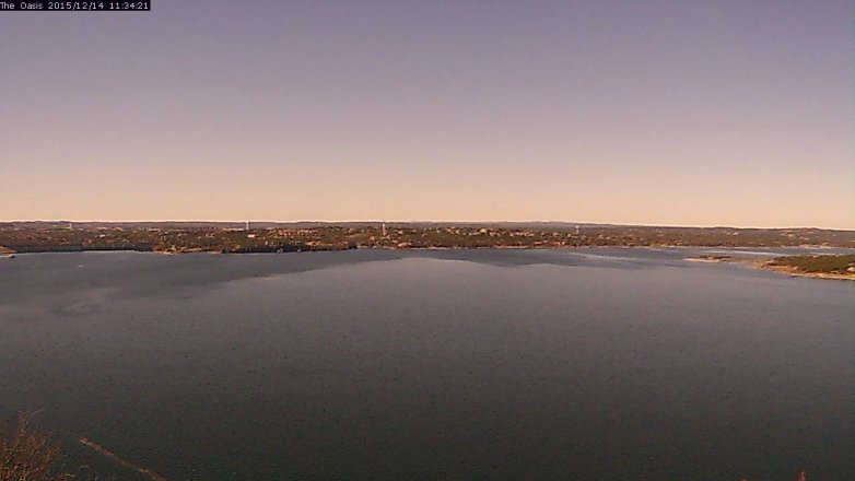 Lake Travis webcam, December 14, 2015 10:40 AM CT