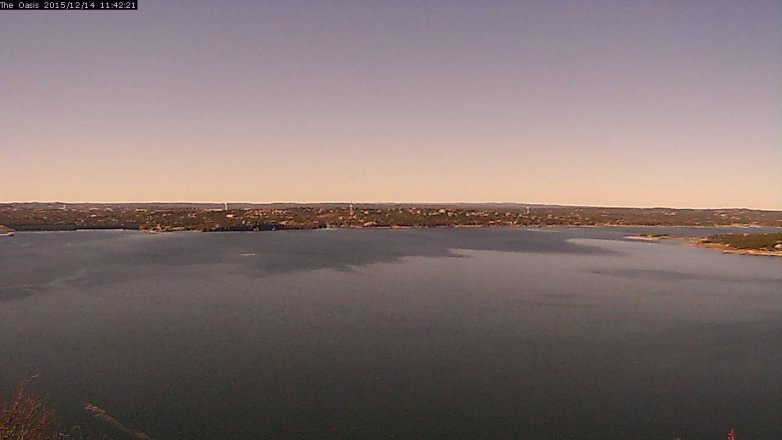 Lake Travis webcam, December 14, 2015 10:50 AM CT