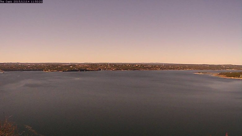 Lake Travis webcam, December 14, 2015 10:55 AM CT