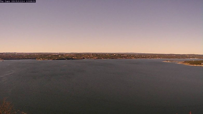 Lake Travis webcam, December 14, 2015 11:15 AM CT