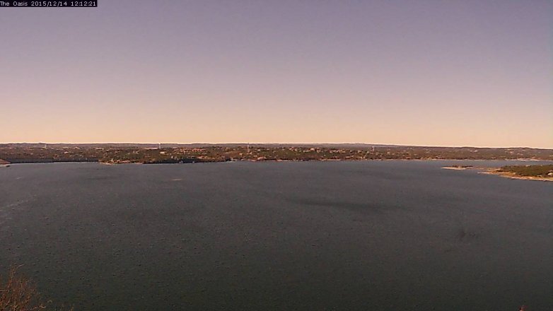 Lake Travis webcam, December 14, 2015 11:20 AM CT