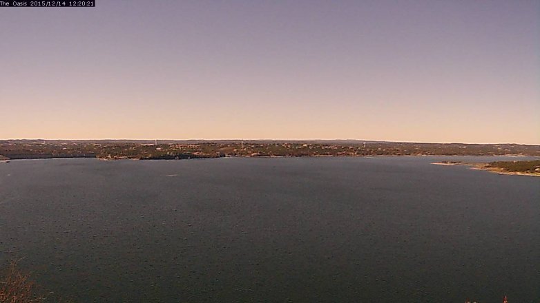Lake Travis webcam, December 14, 2015 11:30 AM CT