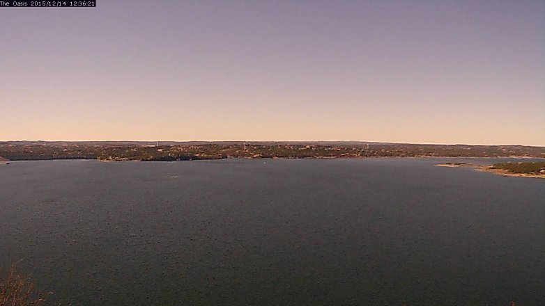 Lake Travis webcam, December 14, 2015 11:45 AM CT