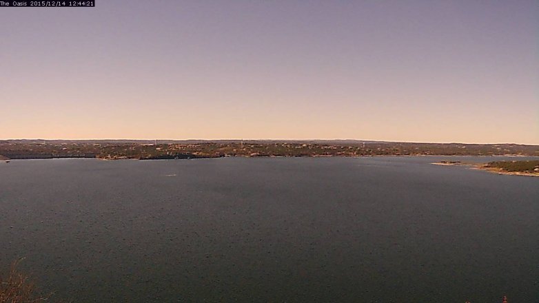 Lake Travis webcam, December 14, 2015 11:50 AM CT
