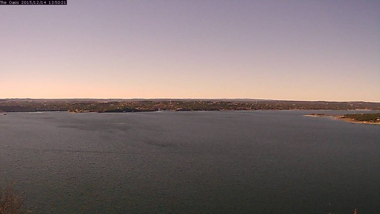 Lake Travis webcam, December 14, 2015 12:55 PM CT