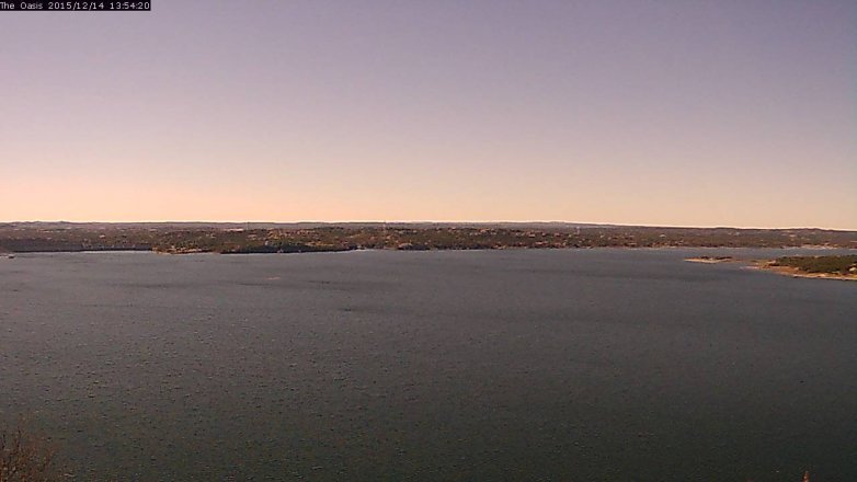 Lake Travis webcam, December 14, 2015 1:00 PM CT