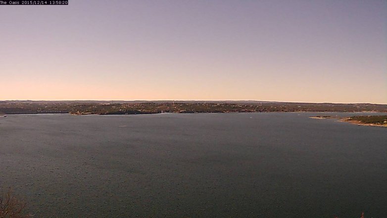 Lake Travis webcam, December 14, 2015 1:05 PM CT