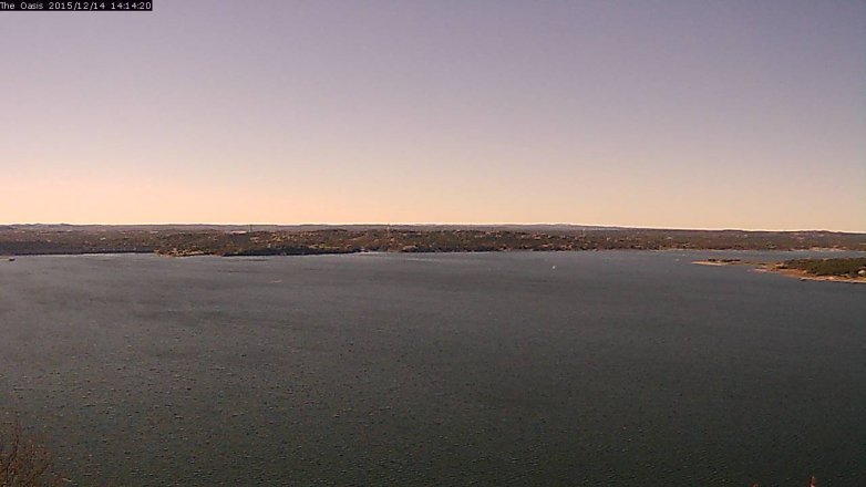 Lake Travis webcam, December 14, 2015 1:20 PM CT
