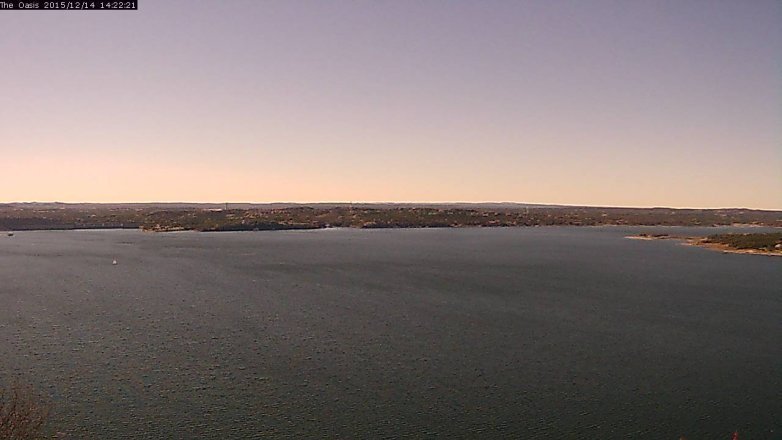 Lake Travis webcam, December 14, 2015 1:30 PM CT