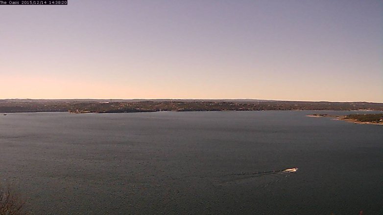 Lake Travis webcam, December 14, 2015 1:45 PM CT