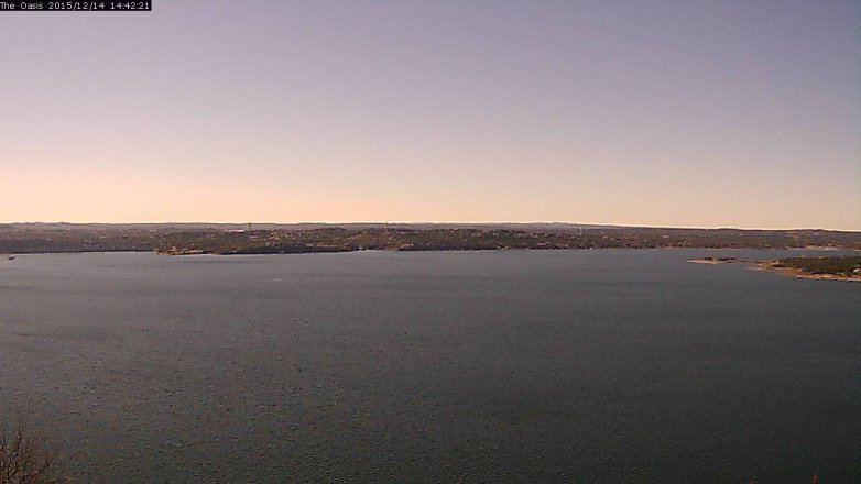 Lake Travis webcam, December 14, 2015 1:50 PM CT