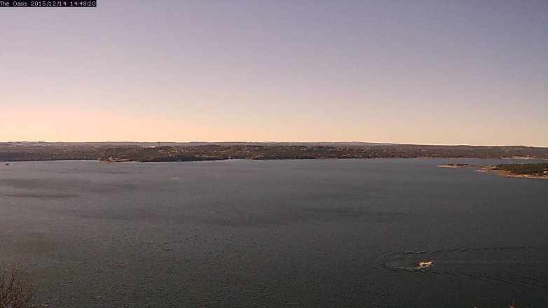 Lake Travis webcam, December 14, 2015 1:55 PM CT
