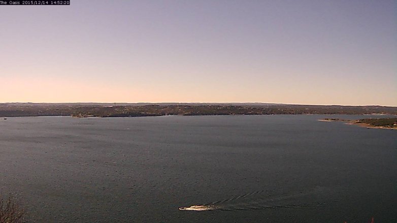 Lake Travis webcam, December 14, 2015 2:00 PM CT