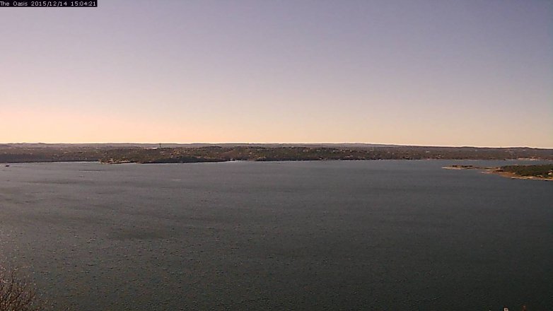 Lake Travis webcam, December 14, 2015 2:10 PM CT