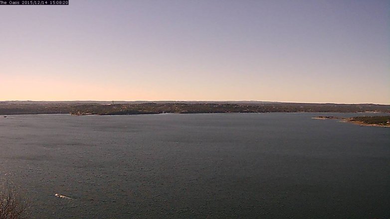 Lake Travis webcam, December 14, 2015 2:15 PM CT