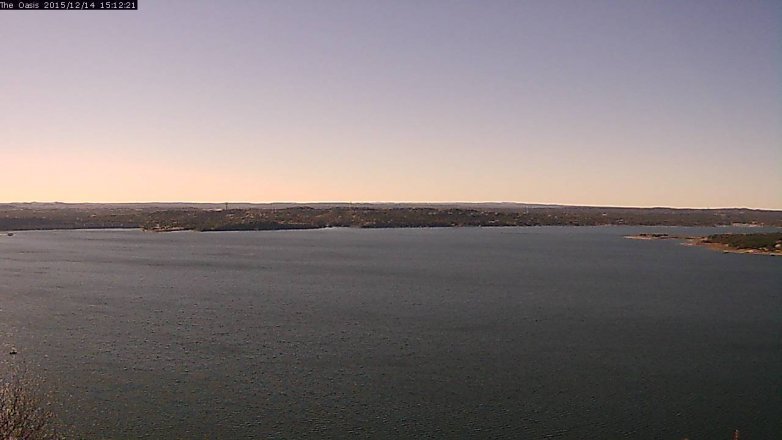 Lake Travis webcam, December 14, 2015 2:20 PM CT
