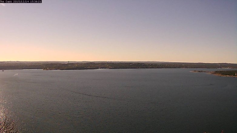 Lake Travis webcam, December 14, 2015 2:45 PM CT