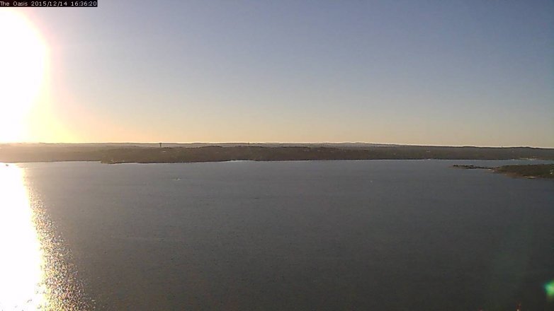Lake Travis webcam, December 14, 2015 3:40 PM CT