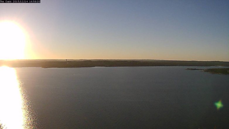Lake Travis webcam, December 14, 2015 4:05 PM CT