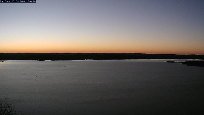 Lake Travis webcam, December 14, 2015 4:50 PM CT