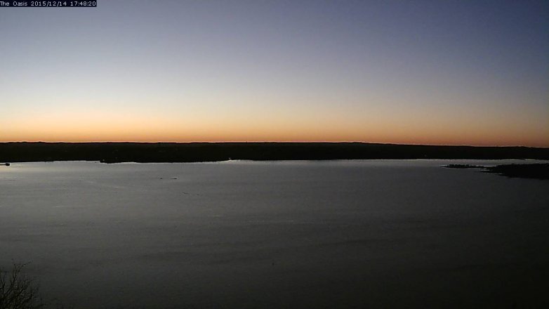 Lake Travis webcam, December 14, 2015 4:55 PM CT