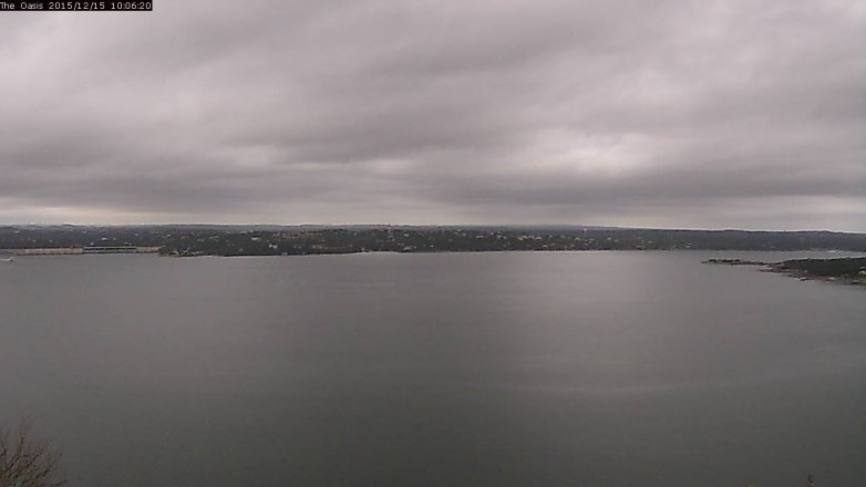 Lake Travis webcam, December 15, 2015 9:15 AM CT