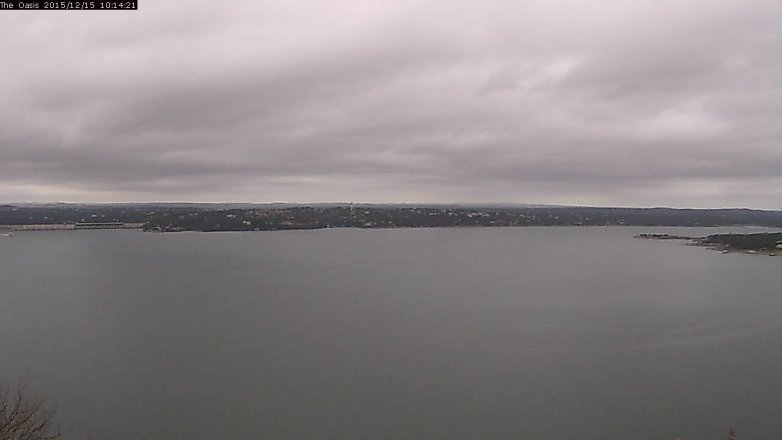 Lake Travis webcam, December 15, 2015 9:20 AM CT