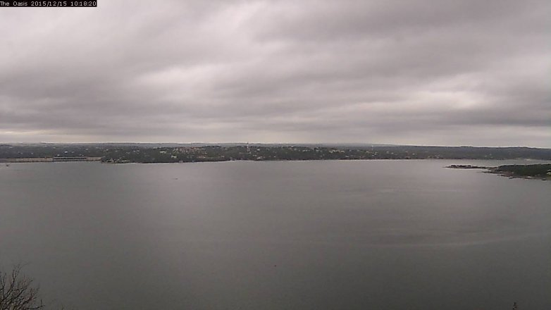 Lake Travis webcam, December 15, 2015 9:25 AM CT