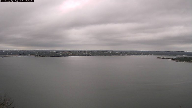 Lake Travis webcam, December 15, 2015 9:30 AM CT
