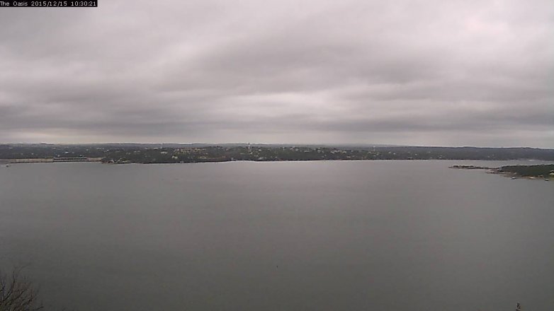 Lake Travis webcam, December 15, 2015 9:35 AM CT