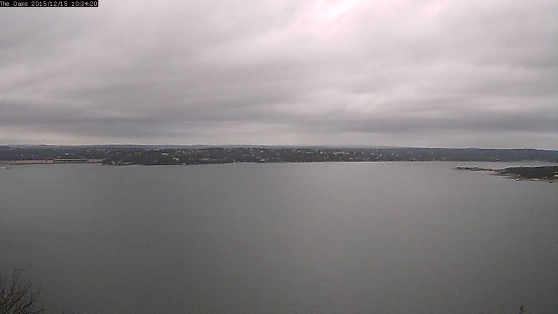 Lake Travis webcam, December 15, 2015 9:40 AM CT