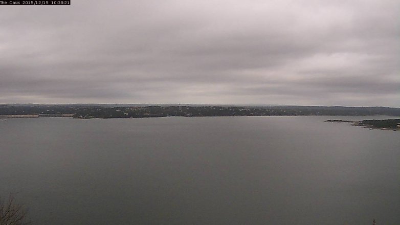 Lake Travis webcam, December 15, 2015 9:45 AM CT