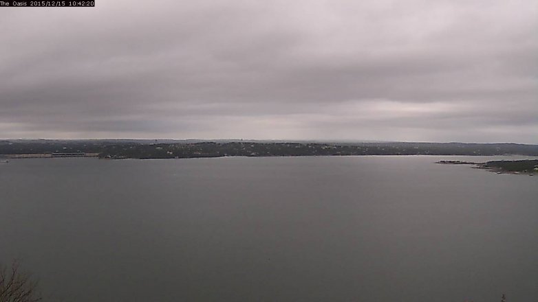 Lake Travis webcam, December 15, 2015 9:50 AM CT