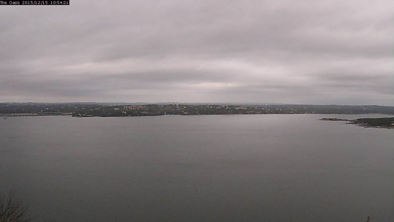 Lake Travis webcam, December 15, 2015 10:00 AM CT