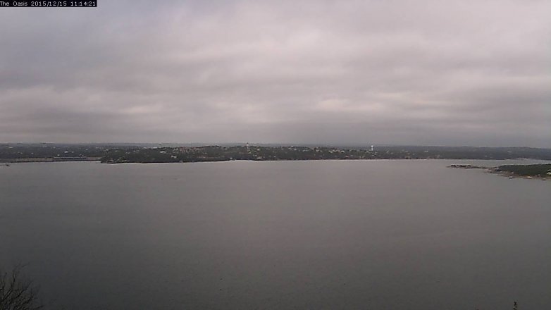 Lake Travis webcam, December 15, 2015 10:20 AM CT