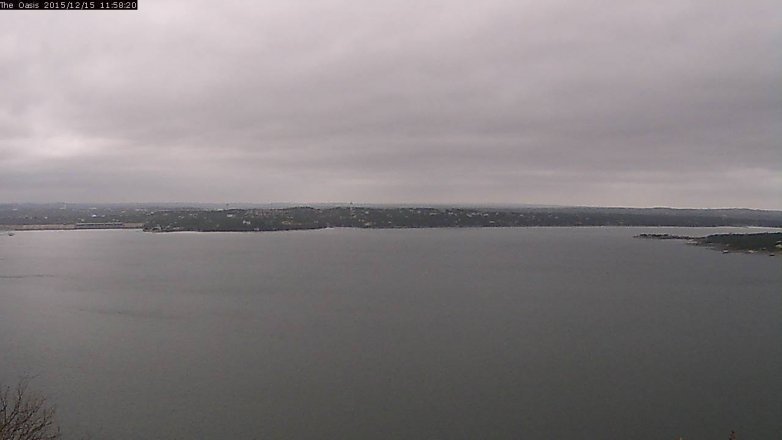 Lake Travis webcam, December 15, 2015 11:05 AM CT