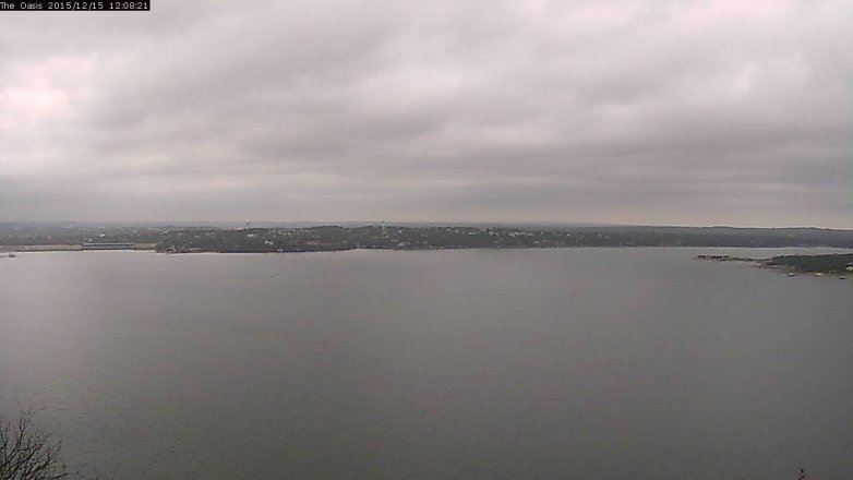 Lake Travis webcam, December 15, 2015 11:15 AM CT