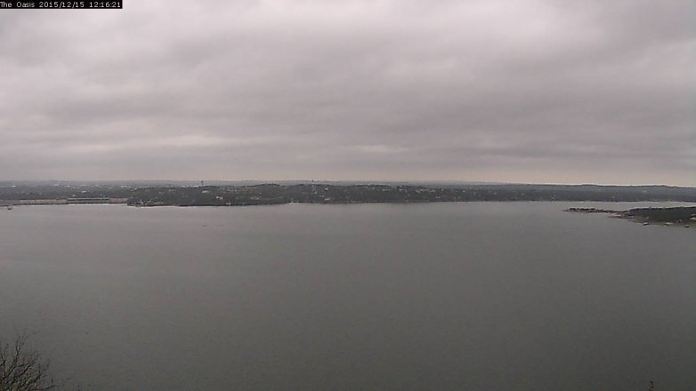 Lake Travis webcam, December 15, 2015 11:20 AM CT