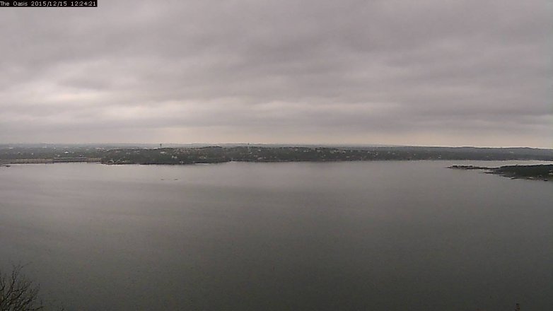 Lake Travis webcam, December 15, 2015 11:30 AM CT