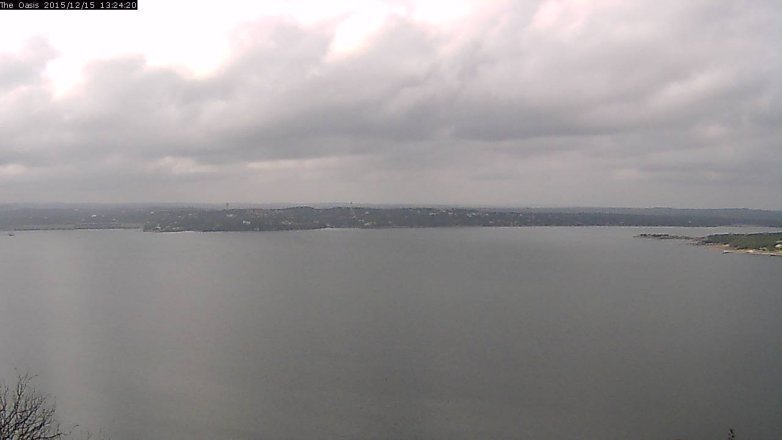Lake Travis webcam, December 15, 2015 12:30 PM CT