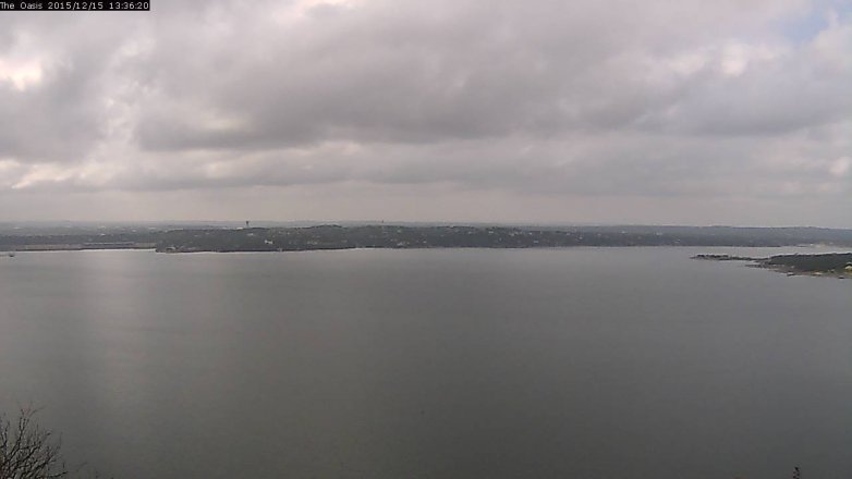 Lake Travis webcam, December 15, 2015 12:45 PM CT